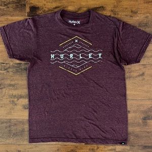 Hurley Men’s Short Sleeve Soft T-shirt, Size Small, Maroon, EUC